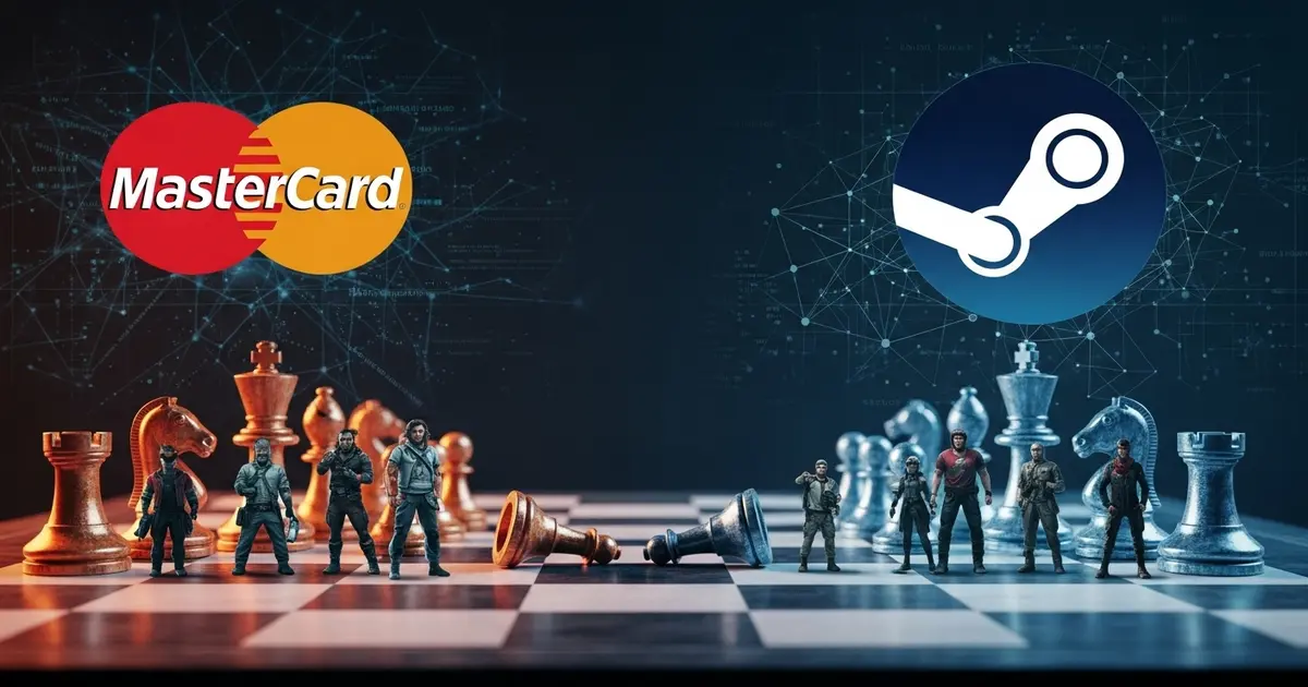Imagem ilustrativa da disputa entre Mastercard e Valve