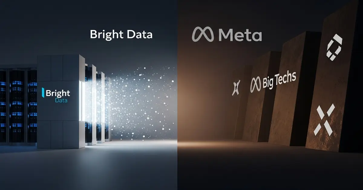 Imagem principal do artigo sobre a Bright Data e a democratização dos dados para IA.