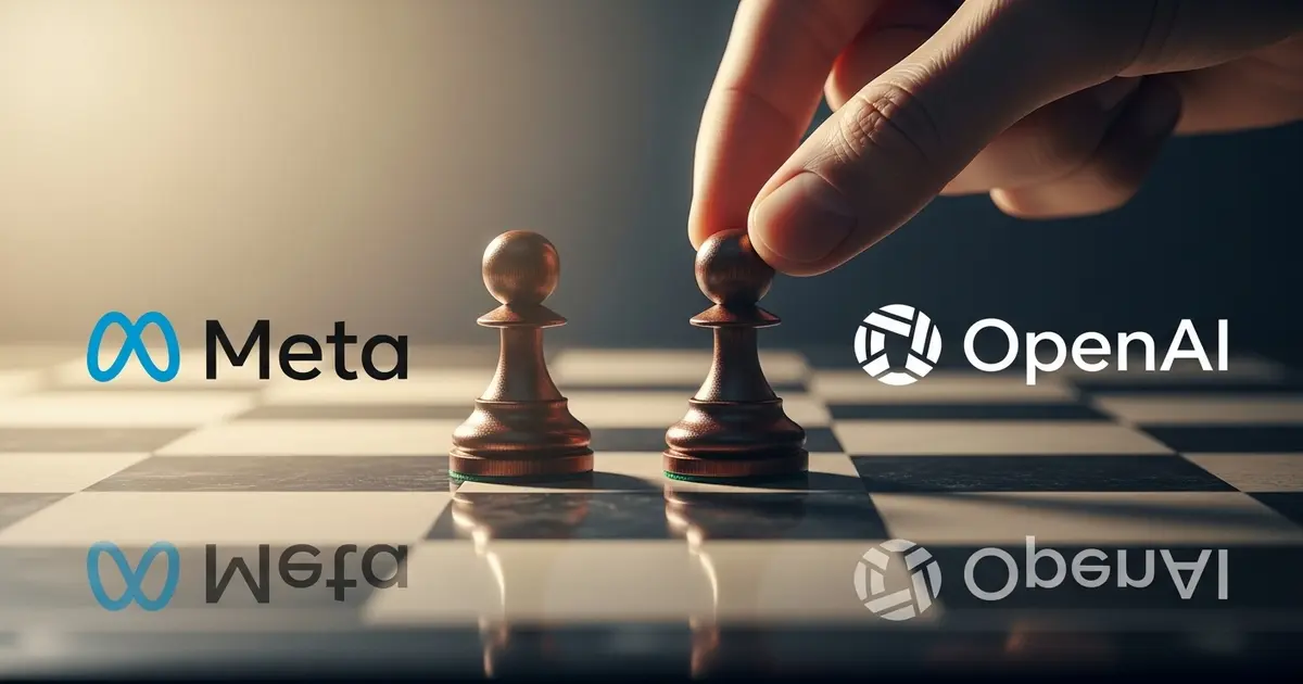 Imagem do artigo sobre a contratação de um pesquisador da OpenAI pela Meta